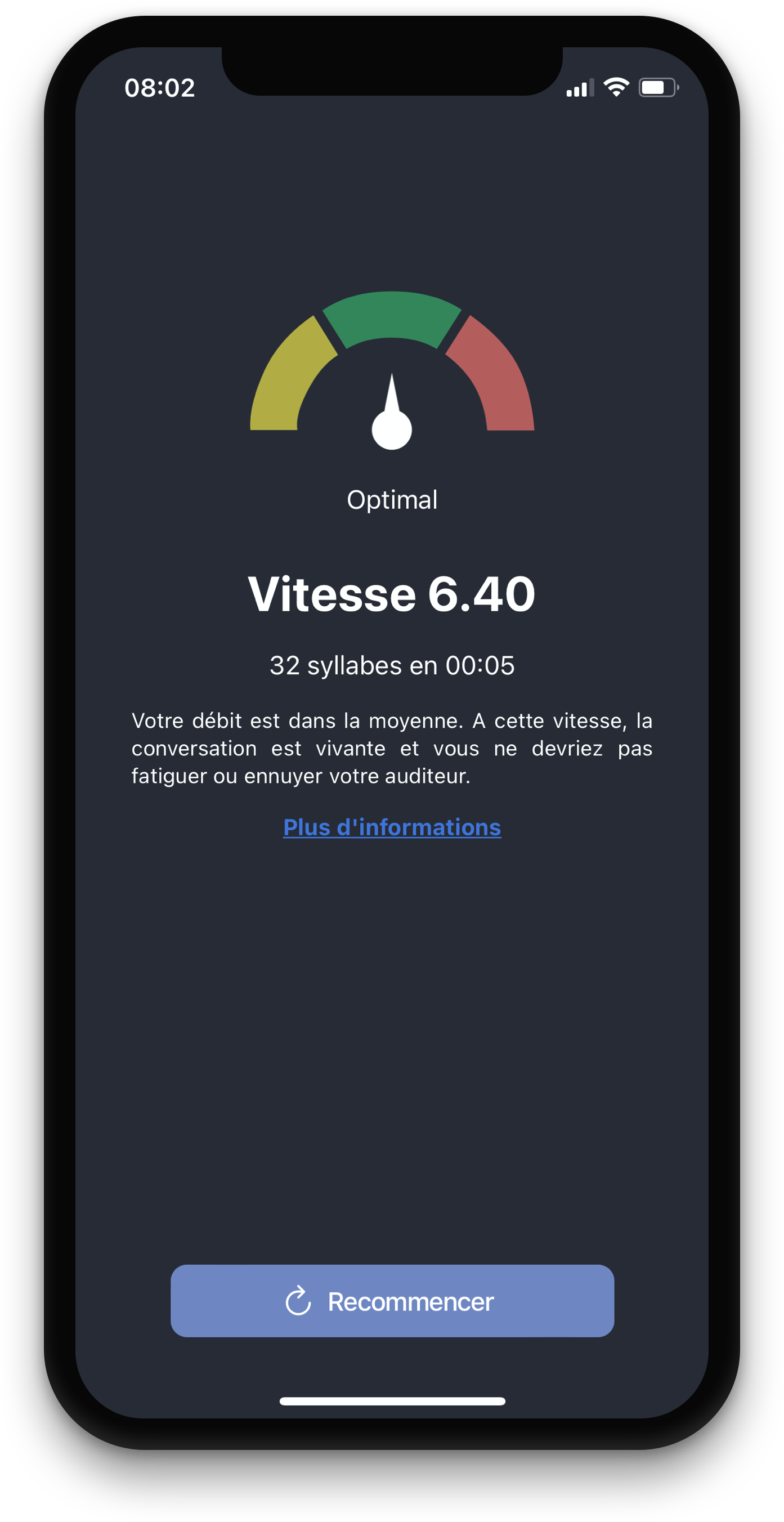 Ecran supplementaire de Speak Control